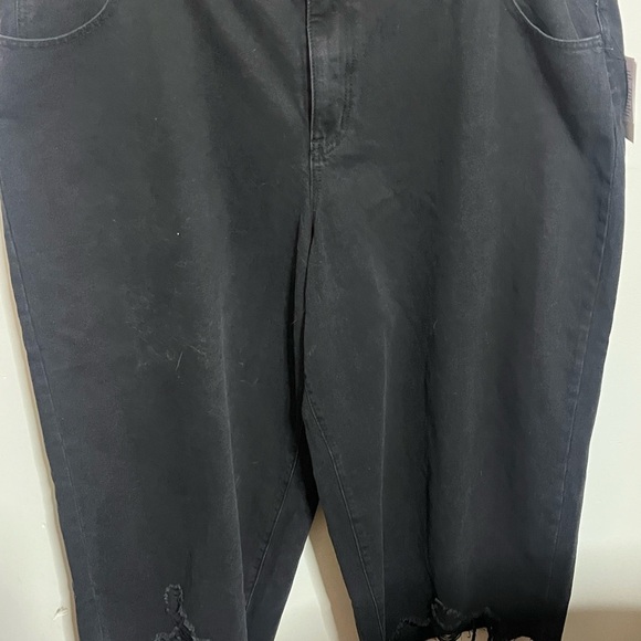 NWT Eloquii Black Distressed jea Sz 22 - Picture 4 of 9